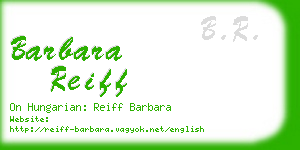 barbara reiff business card